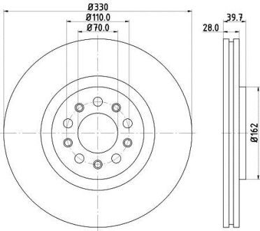 Тормозной диск HELLA 8DD355116651