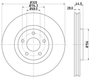 Тормозной диск HELLA 8DD355116761