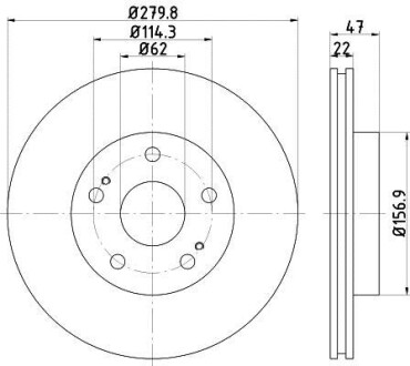 Тормозной диск HELLA 8DD355116771