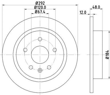 Тормозной диск HELLA 8DD355116831