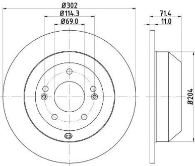 Тормозной диск HELLA 8DD355116871