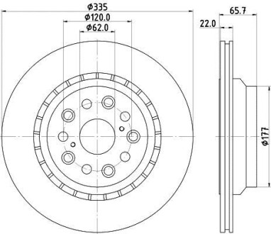 Тормозной диск HELLA 8DD 355 116-931