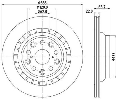 Тормозной диск HELLA 8DD 355 116-941