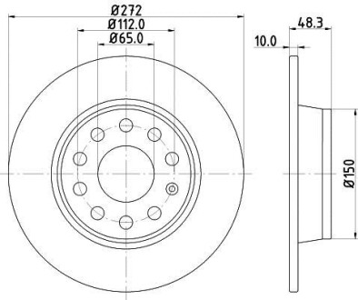 Тормозной диск HELLA 8DD355116971