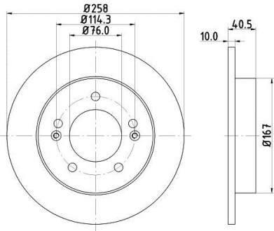 Тормозной диск HELLA 8DD355117011