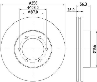 Тормозной диск HELLA 8DD355117041