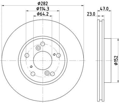 Тормозной диск HELLA 8DD355117081