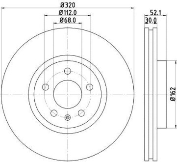 Тормозной диск HELLA 8DD355117-191