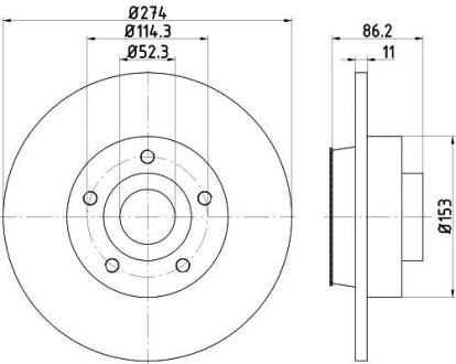 Тормозной диск HELLA 8DD355117351