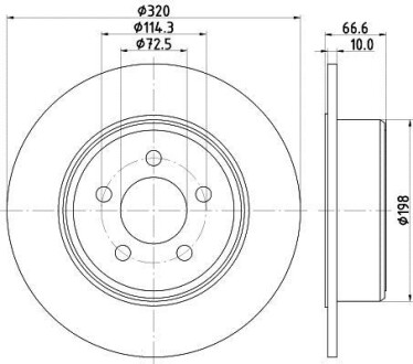 Тормозной диск HELLA 8DD355117411