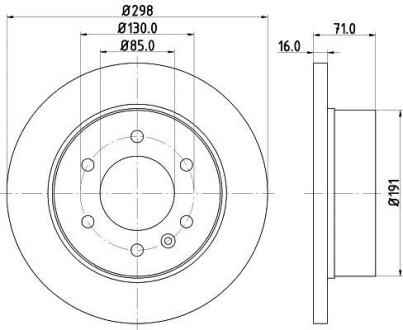 Тормозной диск HELLA 8DD355117-641