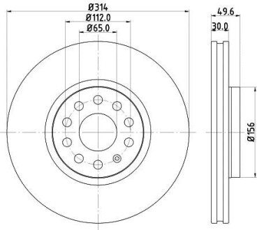 Тормозной диск HELLA 8DD355117791