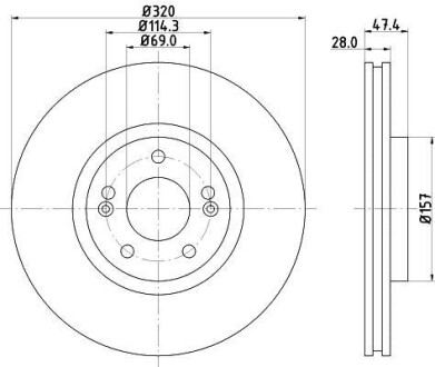 Тормозной диск HELLA 8DD355117971