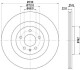 Диск гальмівний з покриттям PRO; задн. / Audi A4, A6, Q5, Q7, VW Touareg 2017> HELLA 8DD355118021 (фото 1)