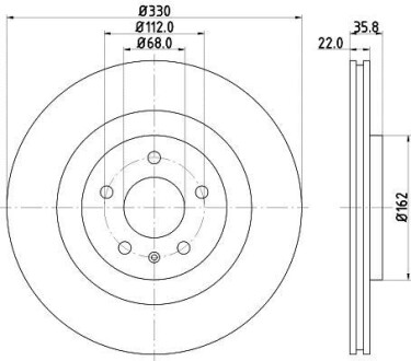 Тормозной диск HELLA 8DD355118021