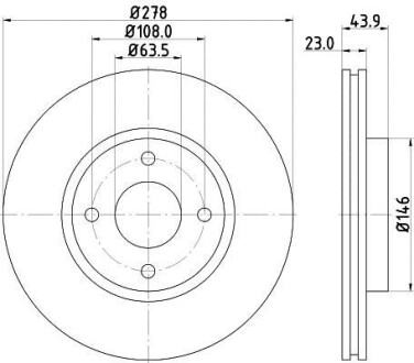 Диск гальмівний 55524PRO HELLA 8DD355118181