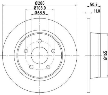 Диск гальмівний 55389PRO HELLA 8DD355118211