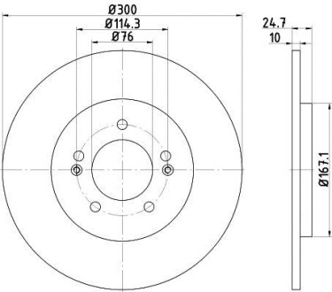 Диск гальмівний 55392PRO HELLA 8DD355118241