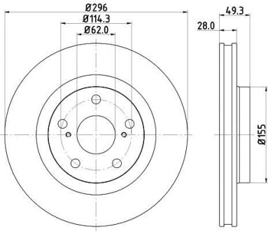 Тормозной диск HELLA 8DD355118-561