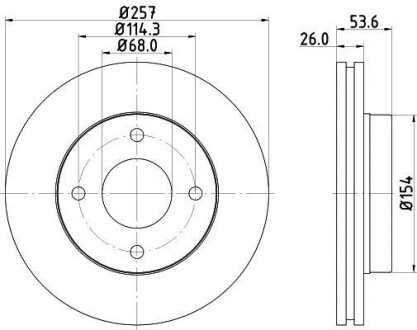 Тормозной диск HELLA 8DD355118571