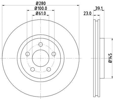 Тормозной диск HELLA 8DD355118601