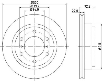 Тормозной диск HELLA 8DD355118651