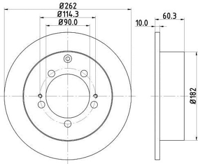 Тормозной диск HELLA 8DD355118661