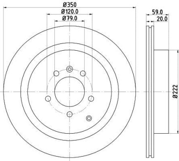 Диск гальмівний 54477PRO HELLA 8DD355118781