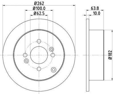 Тормозной диск HELLA 8DD355118851