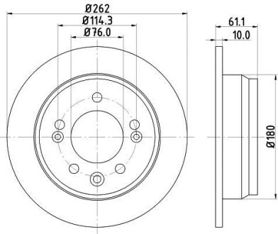 Тормозной диск HELLA 8DD355118861