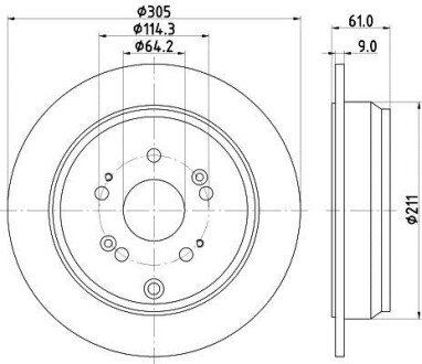 Диск гальмівний 54625PRO HELLA 8DD355118901