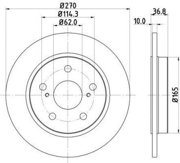 Диск гальмівний 54640PRO HELLA 8DD355118971