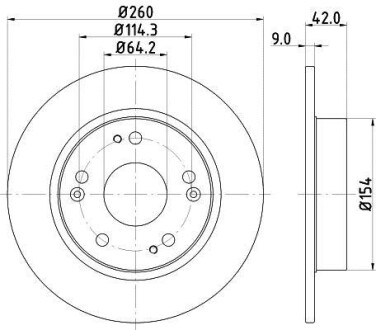 Тормозной диск HELLA 8DD355118991