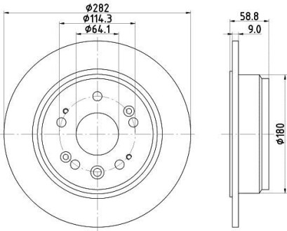 Тормозной диск HELLA 8DD355119031