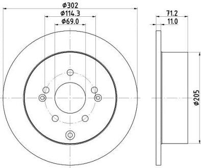 Тормозной диск HELLA 8DD355119051