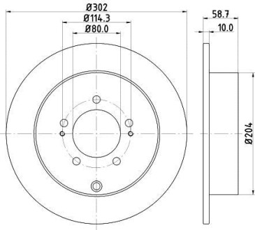 Диск гальмівний 54670PRO TyИ HELLA 8DD355119061