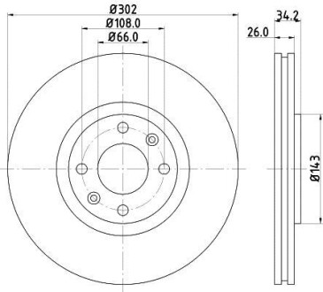 Диск гальмівний 54685PRO HELLA 8DD355119161