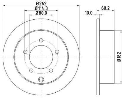 Диск гальмівний 55274PRO HELLA 8DD355119181