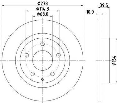 Тормозной диск HELLA 8DD355119391