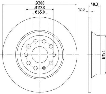 Тормозной диск HELLA 8DD355119481