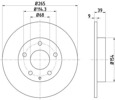 Тормозной диск HELLA 8DD355120461