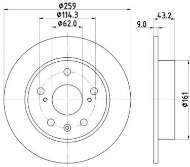 Тормозной диск HELLA 8DD355120531