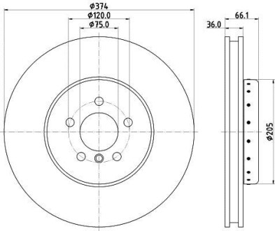 Тормозной диск HELLA 8DD355120681