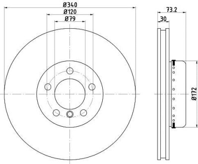 Тормозной диск HELLA 8DD355120811