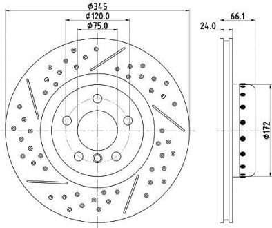 Тормозной диск HELLA 8DD355120841