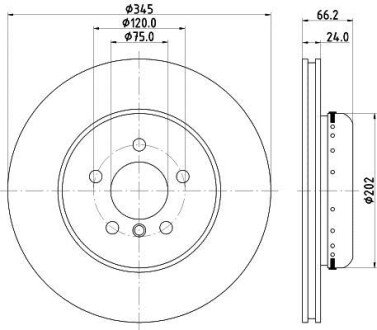 Тормозной диск HELLA 8DD355120851