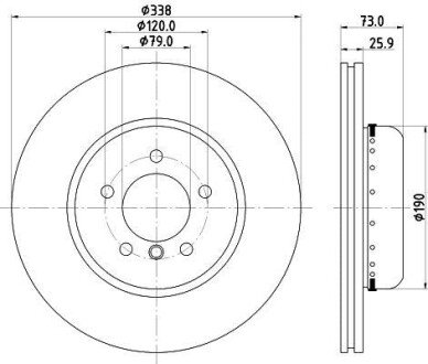 Тормозной диск HELLA 8DD355120861