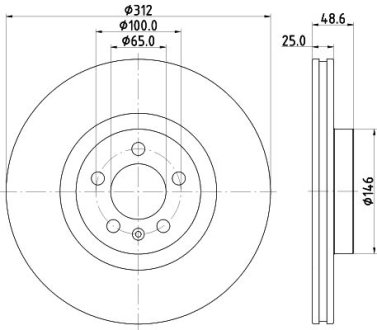 Tarcza ham. malow. prz. VW HELLA 8DD355132011