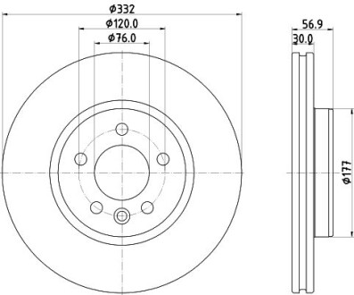 Tarcza ham. malow. HC prz. VW HELLA 8DD355132561