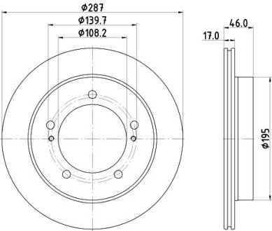 Диск гальмівний передній HELLA 8DD355132911